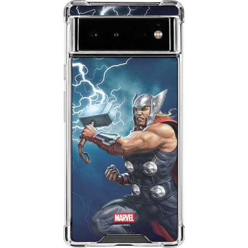 Marvel Thor Thor and Mjolnir Google Pixel 6 Clear Case